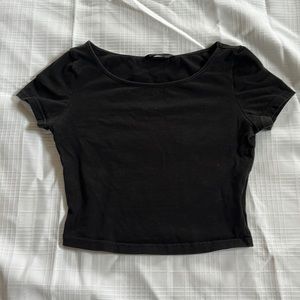 Black Cropped T-Shirt